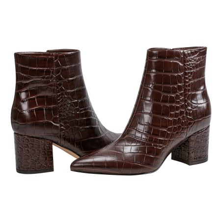 Women's Crimson Pleated Ankle Boots