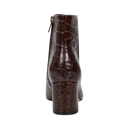 Women's Crimson Pleated Ankle Boots