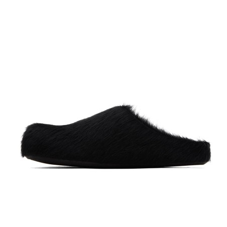 Women's Fur Flat Round Toe Thick Bottom Plush Clogs