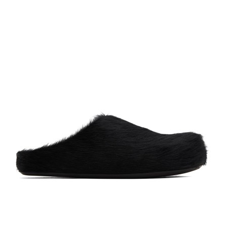 Women's Fur Flat Round Toe Thick Bottom Plush Clogs
