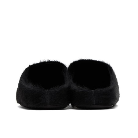 Women's Fur Flat Round Toe Thick Bottom Plush Clogs
