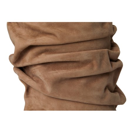 Women's Brown Pleated Mid-calf Boots