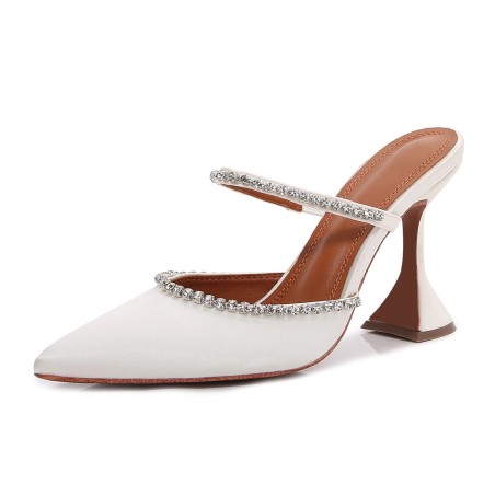 Women's rhinestone strappy high-heeled sandals