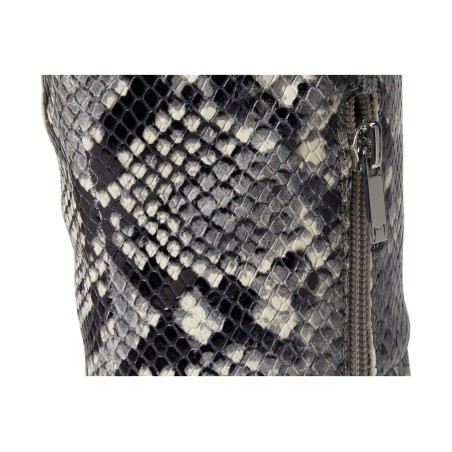 Women's python print knee high boots