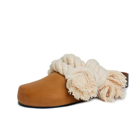 Women's flat cork sole shoes