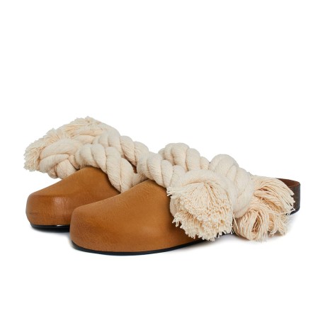 Women's flat cork sole shoes