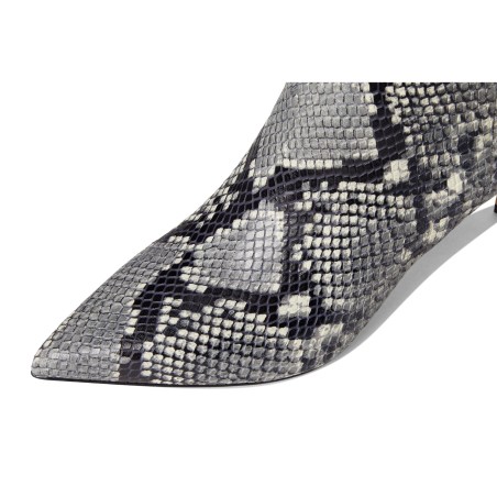 Women's python print knee high boots