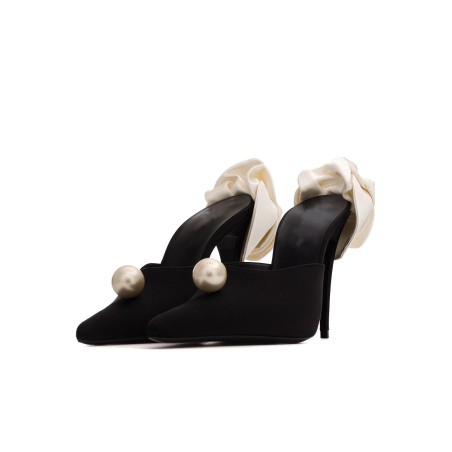 Women's Floral Pearl Pointed Toe Open Toe Shoes